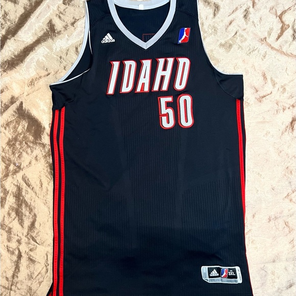 Rare 2013 NBA Adidas Idaho Stampede jersey size 3XL Dallas Lauderdale # 50 navy